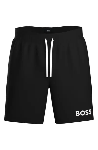 Hugo Boss Ease Pajama Shorts In Black