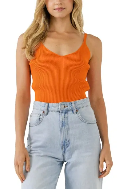 Grey Lab Everyday Elevated Strappy Camisole In Orange