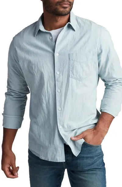 Rowan Pecos Cotton Chambray Button-up Shirt In Washed Indigo