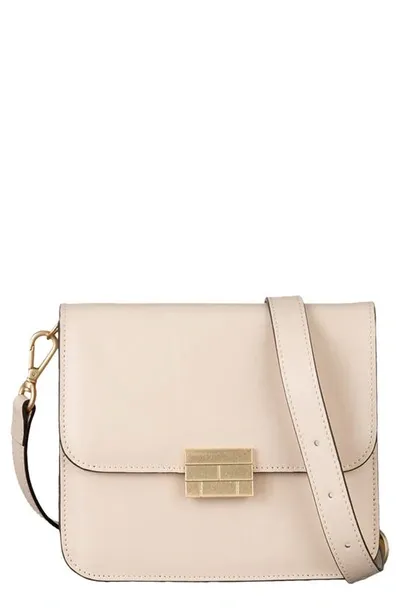 Frame Le Signature Mini Leather Crossbody Bag In Beige