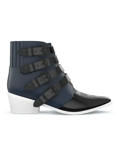 Toga Aj006 Boots In Navy & Black