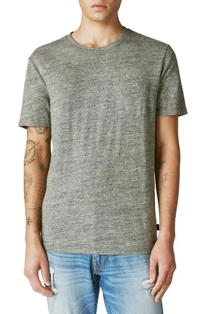 Lucky Brand Linen Pocket Crewneck T-shirt In Heather Gray