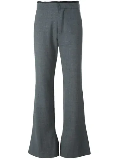 Erika Cavallini 'olive' Flared Trousers In Grey