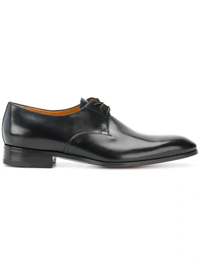 Santoni Business Shoes Derby 15018 In Black