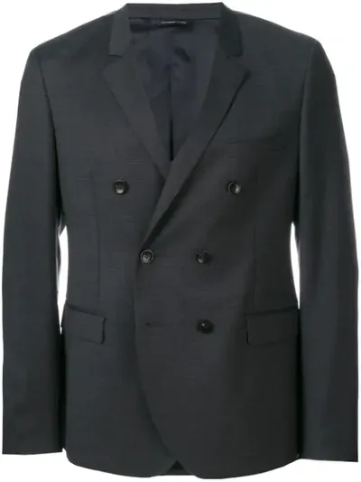 Tonello Double-breasted Blazer In Grey