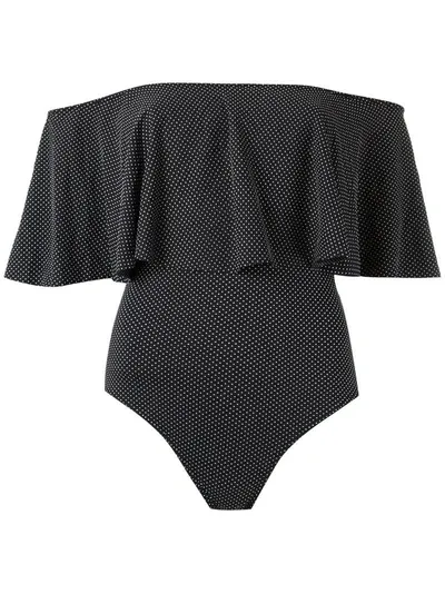 Brigitte Off The Shoulder Swimsuit - Black