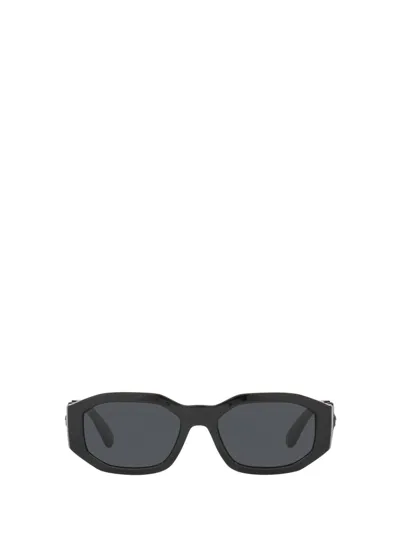 Versace Eyewear Rectangular Frame Sunglasses In Black