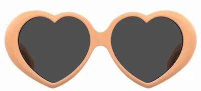 Moschino Eyewear Heart-shaped Frame Sunglasses In Orange