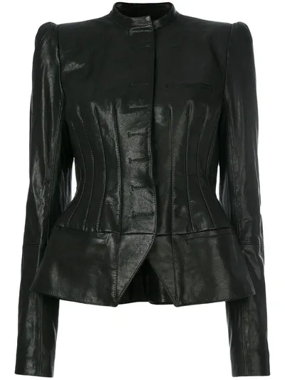 Haider Ackermann Fitted Biker Jacket In Black