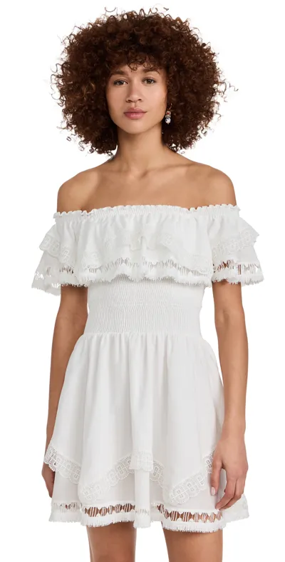 Peixoto Wyatt Lace-trim Dress In White