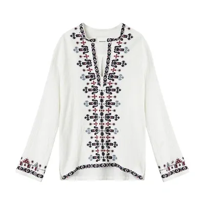 Isabel Marant Cikariah Shirt In White Linen