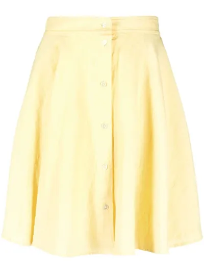 Polo Ralph Lauren A-line Midi Skirt In Yellow