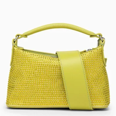 Liu •jo Mini Hobo Bag Kaki With Strass In Yellow