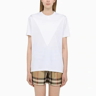 Burberry White Crewneck T-shirt