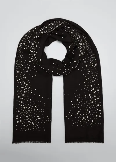 K Janavi Echo Merino Wool Scarf In Black