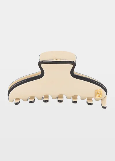 Alexandre De Paris Small Bicolor Jaw Hair Clip In Beige