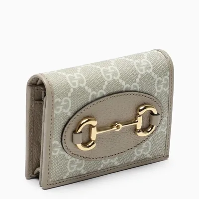 Gucci Marmont White And Beige Credit Card Holder