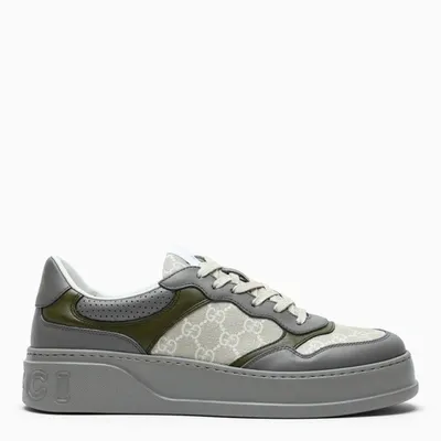 Gucci Grey Low Top Sneakers With Gg