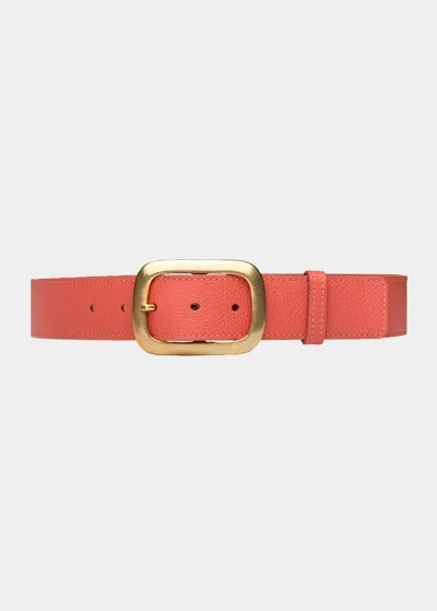 Vaincourt Paris La Captivante Pebbled Leather Belt In Cimarron