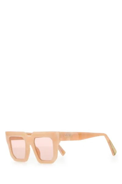 Gia Borghini Gia X Rhw Squared Acetate Sunglasses In Pink