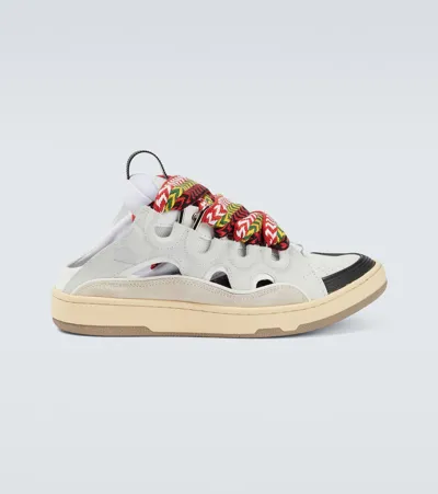 Lanvin Curb Sneakers In White Leather