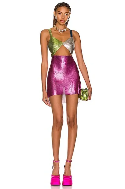 Fannie Schiavoni Amira Mini Dress In Multicolor