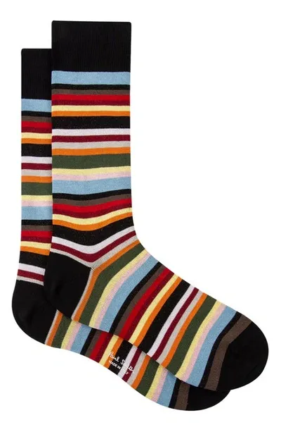 Paul Smith New Signature Stripe Dress Socks In Multicolour