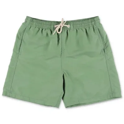 Mc2 Saint Barth Kids'  Costume Shorts Da Mare Verde In Nylon