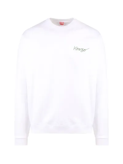 Kenzo Chest Logo-print Detail Sweatshirt In White