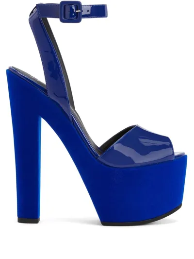 Giuseppe Zanotti Tarifa 170mm Platform Sandals In Blue