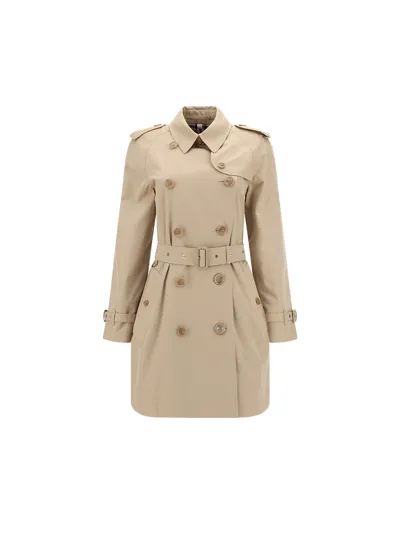 Burberry Cotton Waterloo Trenchcoat In Beige