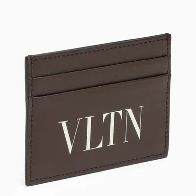 Valentino Garavani Fondant Credit Card Holder In Brown