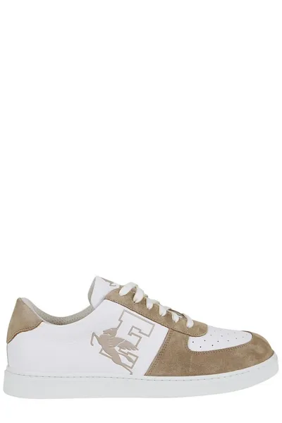 Etro Scarpa Uomo Sneakers Running Fondo Gomma In Brown