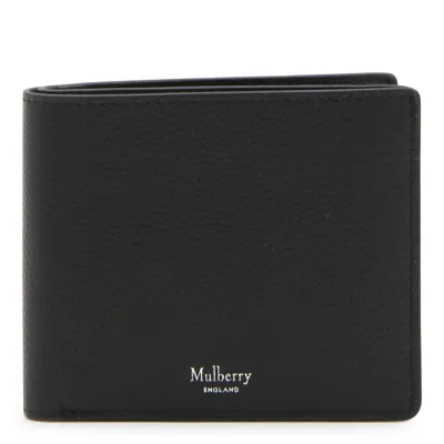 Mulberry Eight Card Classic Grain Wallet In Black