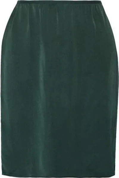 Totême Woman Les Arcs Crepe De Chine Skirt Emerald