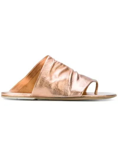 Marsèll Arsella Flip Flops In Metallic