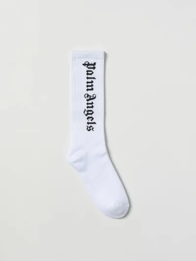 Palm Angels White Logoed Socks