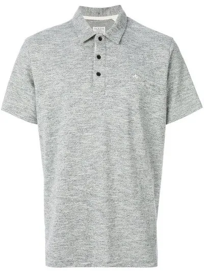 Rag & Bone Meliertes Poloshirt In Grey