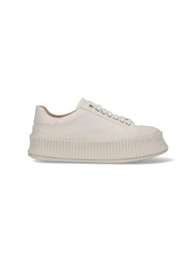 Jil Sander Oversize Sole Sneakers In White