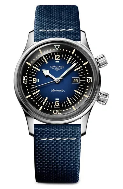 Longines Legend Diver Watch, 36mm In Blue