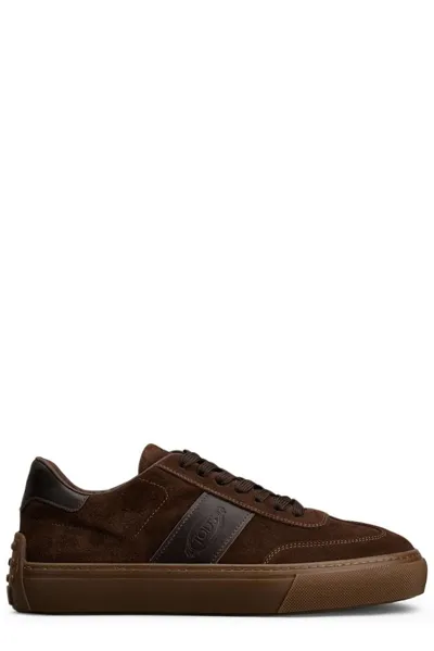 Tod's Sneakers In Suede In Braun