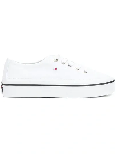 Tommy Hilfiger Flatform Sneakers In White