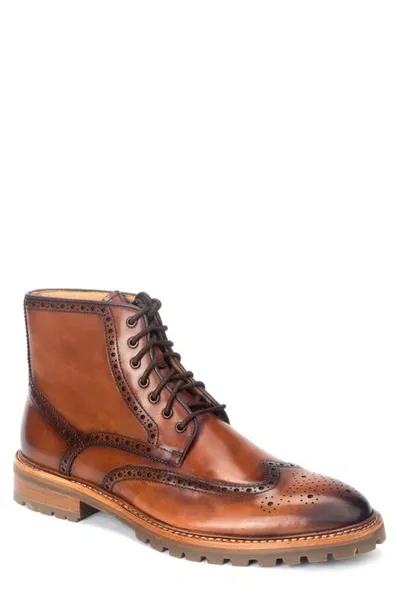 Warfield & Grand Rockford Wingtip Boot In Tan