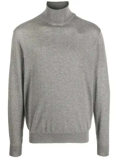 Ralph Lauren Purple Label Roll-neck Pullover Jumper In Grey