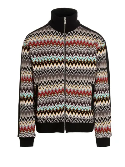 Missoni Zipped Printed Bomber In Multicolor