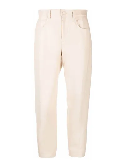 Stella Mccartney Viscose Trousers In Beige