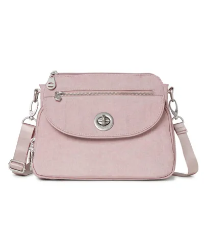 Baggallini Calais Travel Crossbody Bag In Blush Shimmer - Nylon