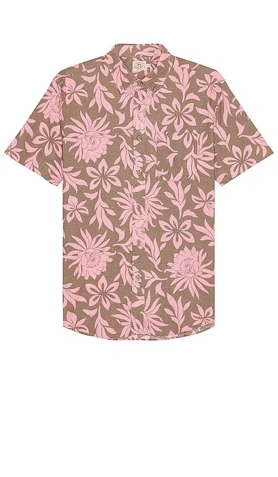 Faherty Short-sleeve Breeze Shirt In Desert Floral Batik