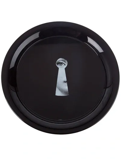 Fornasetti "serratura On Black" Tray