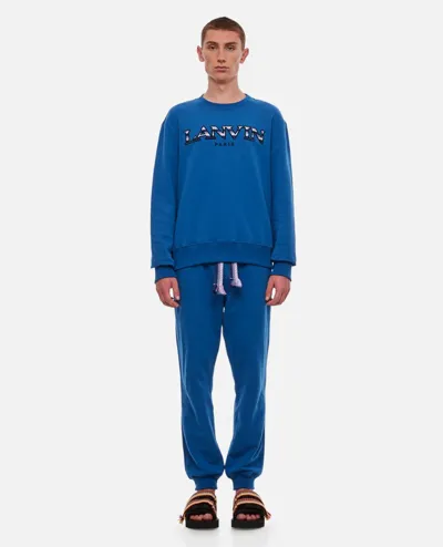 Lanvin Curb Blue Cotton Sweatpants